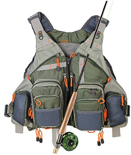 Kylebooker Fliegenfischen Herren Damen Outdoor Angelweste Angeln Westen Maschen mutil-Taschen Weste