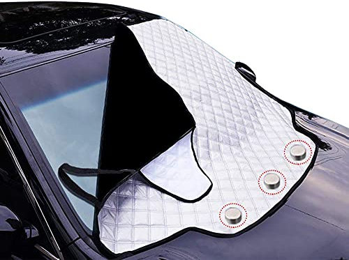 Windscreen Cover, URMI Car Wind screen Cover Frost Magnetic Car Protector for Winter Windshield Ice Cover Front Window Sunshades Protector Fits for Small Middle Cars (183×116 CM)
