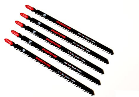 WERHE Profi Stichsägeblätter 5er Set T744D 180mm – Extra lange Klingen für präzise Holzschnitte, kompatibel mit BOSCH, METABO, MAKITA & T-Schaft Stichsägen