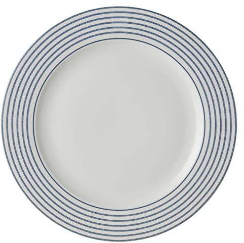 Laura Ashley Blueprint Collectables Assiette en porcelaine à rayures 30 cm
