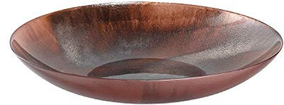 LEONARDO HOME Dekoschale Poesia aus Glas, runde Design-Glasschale mit schimmernder Oberfläche, handgefertigt, Höhe 6,5 cm, Ø 39,5 cm, rosé, 050637