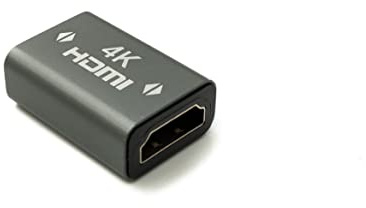 System-S Adattatore HDMI 4K standard femmina a femmina, cavo di colore grigio