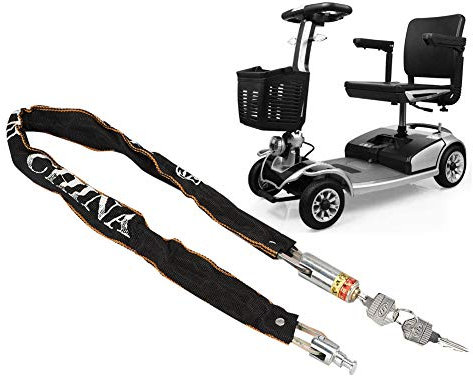 Bike Lock Heavy Duty, BicycleLock Anti Theft Motorcycle Mobility Scooter Chain Lock Bike Wheelchair Lock Motorcycle Lock for Motorcycle, Mobility Scooter and Baskets, Organizers