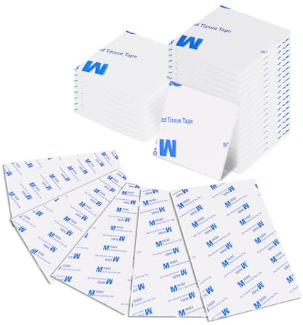 OAFHZMAO 100 Pcs Double Sided Foam Tape Heavy Duty Mounting Tape, Waterproof,Removable,Sticky Pad for Car, Home, Office Decor,26 x 26 x 2mm, (White Square)
