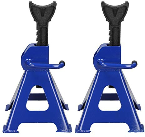 2X Chandelles pour Voiture, Chandelles d'atelier, Crics et Chandelles Voitures, Mécanique Auto Supports, Hauteur Réglable 290-430mm, Aides pour Soulever des Véhicules, Capacité 3 Tonnes