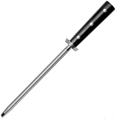Culinaris slipstång, stavlängd 23 cm av rostfritt stål och diamantbeläggning. Knivslipare, slipstång, skärstål med trippelnitade ergonomiskt hårt hartshandtag, förpackad i presentförpackning