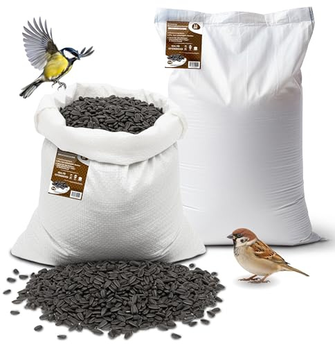 ARPON Schwarze Sonnenblumenkerne - Futter für Wildvögel - Ganzjähriges Vogelfutter - Energieriches Winterfutter für Vögel - Made in EU