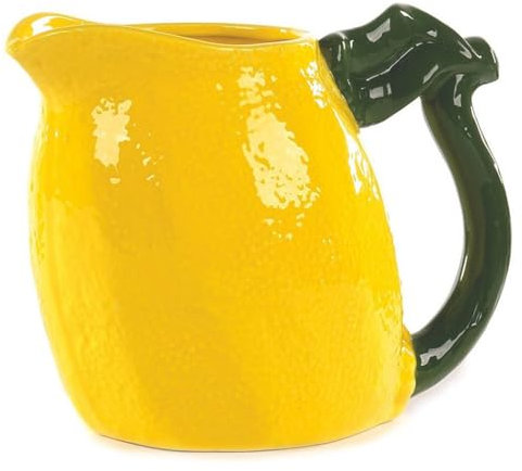 Zelda Bomboniere Carafe Citron Céramique 22 x 14 x 17 Composition Florale Décoration Printemps Pâques, sewe4446