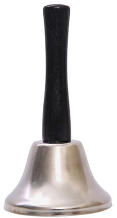 Handglocke Edelstahl, Service Hand Glocke, Klassische Tischglocke Bell mit Griff, Laute und Klare Glocke, Handklingel Rezeptionsglocke für Schule, Abendessen am Empfang, Hotelservice, Meditationsgebet