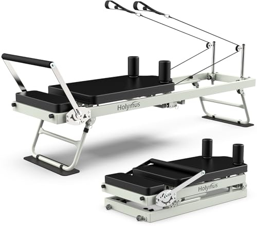 Holymuss Pro Pilates-Trainingsmaschine, 190 cm, Silber, zusammenklappbar, belastbar bis 180 kg, für Heimtraining