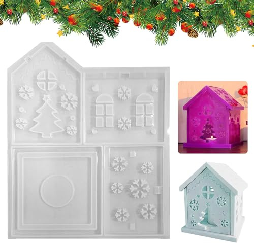 Silikonform Haus 3D für Weihnachten - Gießformen für Häuser und Kerzenhalter - Handwerk