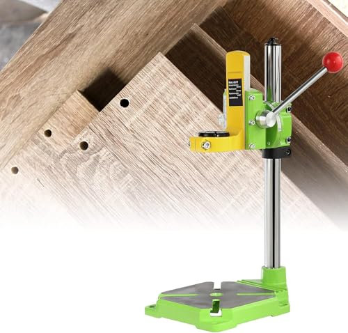 Kadxyan Mini Bench Drill Press, Electric Drill Stand with Anti-slip Handle, 60mm Single Stroke and 38-42MM Clamping Range, Adjustable Height and 90°Rotatable Chuck, for Home and Commercial Use