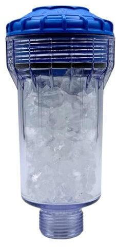 acquaverde | Filtro Anticalcare con Attacco MF 3/4 per Lavatrice, Lavastoviglie, Ricaricabile ed Universale, con Polifosfato in Cristalli - MADE IN ITALY