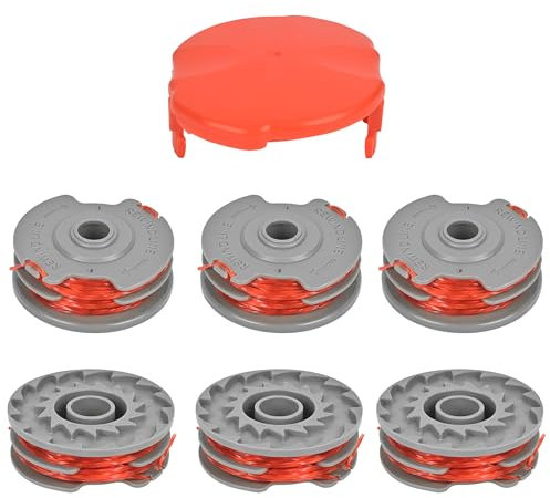 Flaveano Strimmer Wire for Flymo Grass Trimmer, 6 Strimmer Spools and 1 Cover