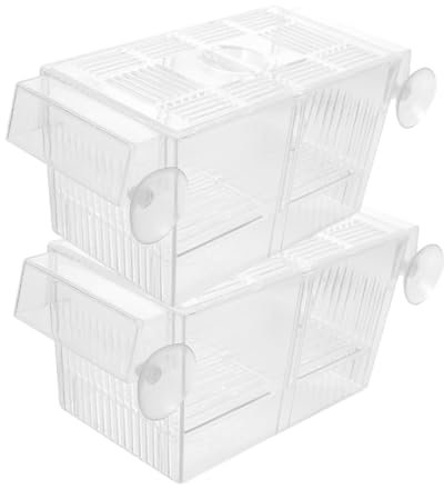 BESPORTBLE 2stücke Aquarium Fischzuchtbox Teiler Box Garnelenzuchtbox Fischinkubator Brutkasten Zuchtbox Für Kleinfische