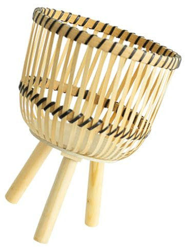 Yardwe Portavasi in Legno Intrecciato Portavasi Decorativo Per Piante in Vaso
