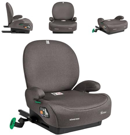 Kikkaboo Kindersitz, i-Size Sitzerhöhung i-Boost (125-150cm) ISOFIX Rückenlehne braun
