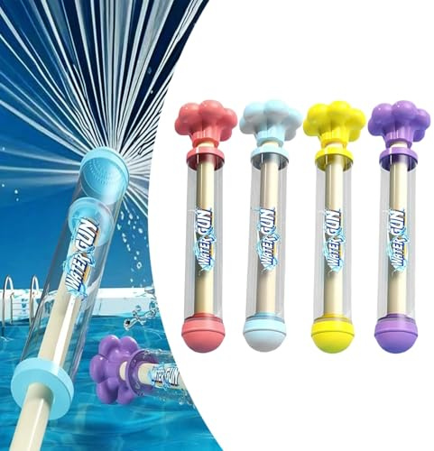 4 Pistolets à Eau pour Feux d'artifice, Pistolet à Eau CréAtif en Forme De Feu d'artifice Jouet,Pistolet à Eau Extractible,Jet d'eau comme Un Feu d'artifice, pour FêTes à La Piscine Et à La Plage (B)