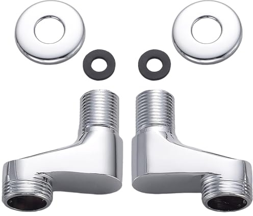 Wasserhahn Adapter, Universeller Dusche Duscharmatur S-Anschluss 3/4 Zoll Auf 1/2 Zoll für Badezimmer, Dusch- und Waschbeckenarmaturen, Wandloch-Abstand für Badezimmer