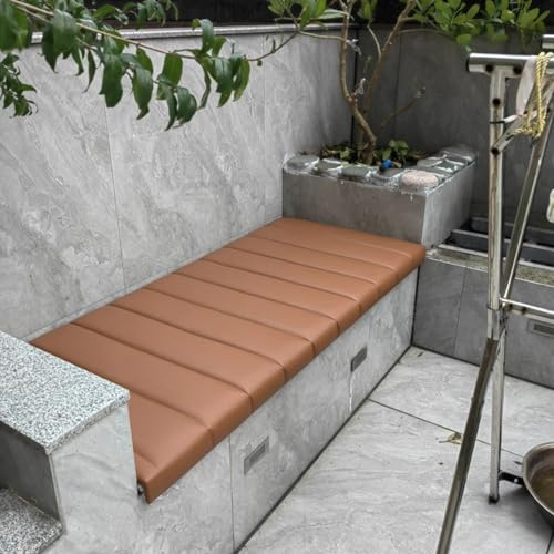Aeovot Outdoor/Indoor Wasserdicht Sitzkissen Klemmkissen für Sitzbank Sitzpolster Bierbankauflagen rutschfeste Bankpolster für Stadion Treppe Fensterbank Gartenmöbel Treppe(F,27x12 in/68x30 cm)