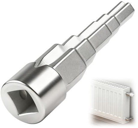Pmqs Clé de Montage Étagée Universelle pour Installations Sanitaires, Clé de Radiateur Étagée 5 Niveaux avec Douille Carrée 1/2, Cliquet Radiateur Multiusage pour Radiateurs et Chauffage