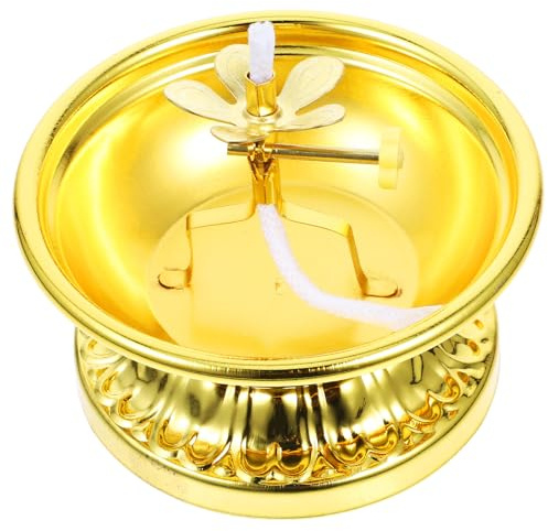 ANDRESLAD Lámpara de Aceite Vintage de Aleación Función de Ajuste de Luz, Tacto Cómodo y Fácil de Limpiar, Adecuado para Salas de Estar y Aniversarios