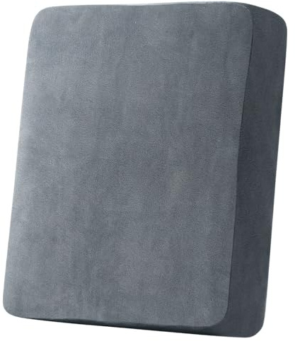 Ayoface Velvet Sofa Cushion Seat Covers Stretch, Grey Sofa Seat Cover Protector Slipcover Cushion, Thickened Couch Cushion Cover for Chaise Loveseat Caravan Seating (Dark Grey)