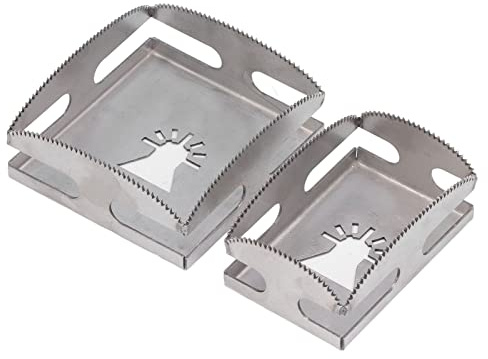 ZDETGU Set di Frese per Scanalature in Acciaio Inossidabile e Fresa Rettangolare per Trapano Elettrico Frese Doppie con Design Multi-lama per Progetti su Legno e Pareti