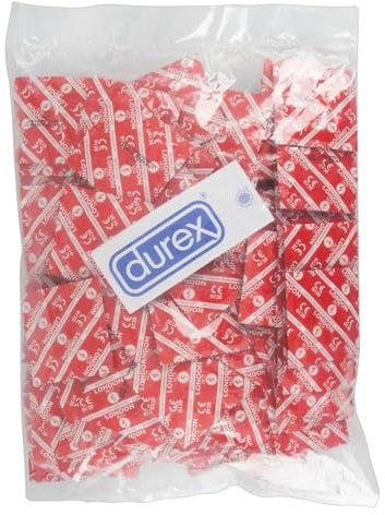 London Red Kondome – Rote Kondome mit Erdbeergeschmack & mit Silikongleitgel befeuchtet – 100er Großpackung (1 x 100 Stück)