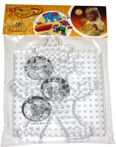 Hama 8262 - Maxi Stiftplatten, Clown und Viereck, transparent