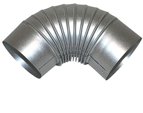 Bogen 90° gerippt mit einem Ø 100 mm Bogenknie feueraluminiert FAL