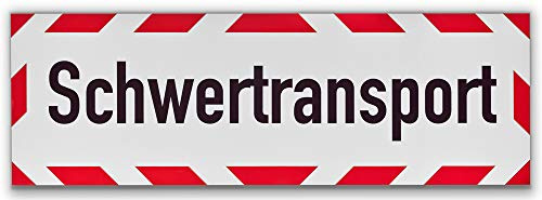 UvV Kfz reflektierendes Magnetschild -Schwertransport- | Schild magnetisch | mit TüV magnetfolie bis 200 kmh (60 x 20 cm)