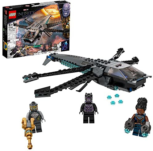 LEGO 76186 Marvel Le Dragon Volant de Black Panther – Jouet Avengers, Jeu de Construction Super Héros avec 3 Figurines