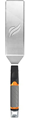 BLACKSTONE 5195 Premium Signature Series Griddle Spatula Perfect Heavy-Duty Stainless Steel, Non-Slip Ergonomic Rubber Handle, Heat Resistant, Easy to Clean, with Built in Bottle Opener