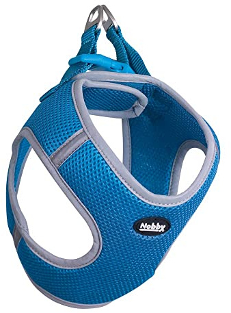 Nobby Mesh Geschirr Delight, hellblau, S: Brust: 35-40 cm, Bauch: 40-45 cm, 15 mm, 1 Stück