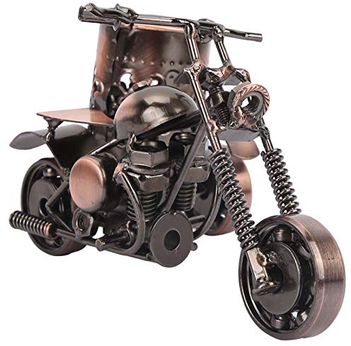 Akozon Stifthalter aus Metall, Vintage, Motorrad, Modell Stifthalter, Ornamente für Büro, Haus, Dekoration, Zubehör, Geschenkidee, Dekoration
