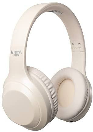 Vieta Pro Auricular Diadema Silence 2, Bluetooth 5.3, cancelación Activa de Ruido, Entrada Aux-in, micrófono Incluido, función Dual Pairing, Diadema Ajustable. Batería de hasta 60 Horas, Blanco
