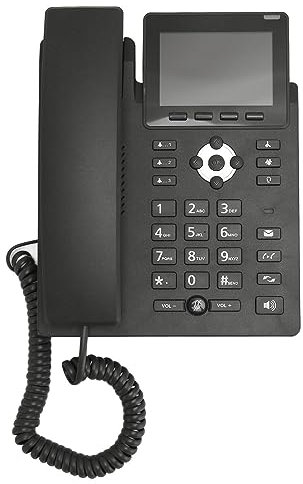 Telefono Fisso SIP, Telefono VOIP WiFi 2.4G 5G 8 Tasti Programmabili Quad Core A53 Multifunzione per Ufficio (Spina UE)