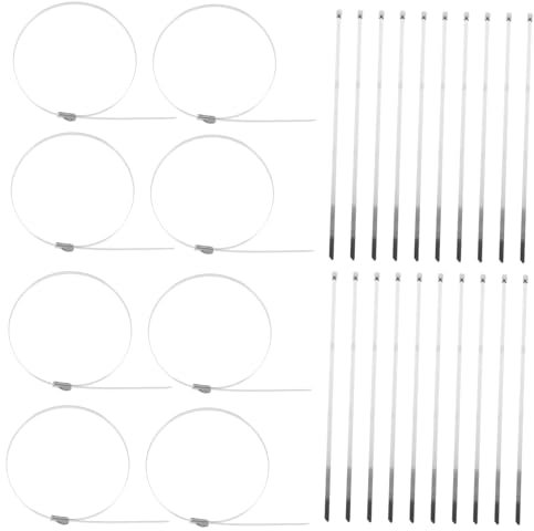 BUGUUYO 100St Maschendrahtzaun Kettenzaun Teile Zäune Stainless Steel inoxlm Fence Metallreißverschlüsse strapazierfähig Zaunbinder verzinkt der Zaun Hühnerdraht Reißverschluss Kettenglied
