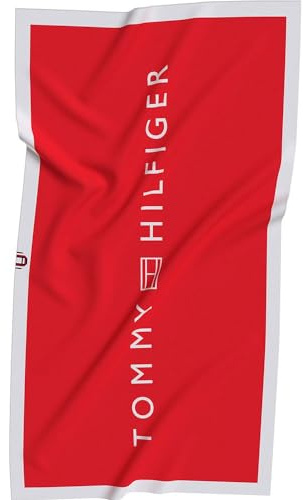 Tommy Hilfiger Herren Originales Handtuch, rot, One Size
