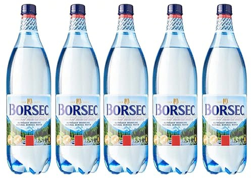 Borsec Sparkling water 1.5l | Carbonated Water | Romanian Water Romanesc (5 Pack, Sparkling water)