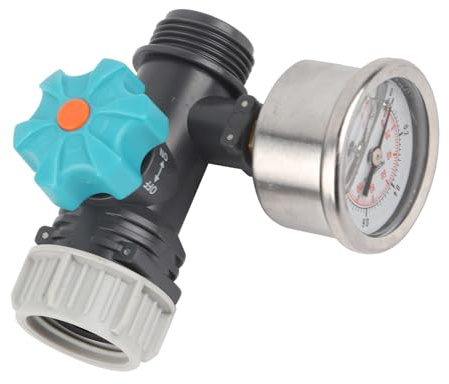 JTLB G3 / 4in Adjustable Water Pressure Regulator Valve with Pressure Gauge Greenhouse Garden Irrigation Controller