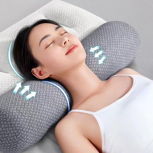 Almohada Viscoelastica, Cervical, Ortopédica De Soporte for El Cuello for Durmiente Lateral, De Diseño Ergonómico for Durmiente Trasero 26.7 * 16.5in