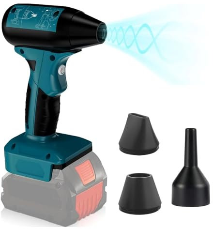 Gebläse Laubbläser für Bosch 18V GBA Akku,Mini Druckluft Duster,Jet Dry Dust Blower,Staubbläser,Elektrische Staubgebläse130000RPM Hochgeschwindigkeitsgebläse,Blätter Verwehen(NO Batterie)