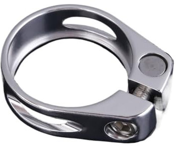 wanhaoaony Sattelklemme 34,9 mm Aluminiumlegierung Schnellspanner Sattelstütze MTB Fahrrad Fahrrad Sattel Sattelklemme Rot/Schwarz/Gold/Silber/Blau SattelstüTzenklemme(Silver)