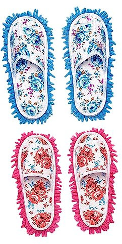 OATIPHO 2pares Mopa para Limpiar Pisos De Calcetines para Fregar Zapatos para Limpiar Calcetines para Fregar
