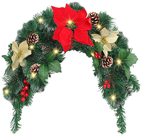 Sunfashion Weihnachtskranz Weihnachtskranz,Kranz Rohling Haken Für Türkranz Thanksgiving Fall Wreath Trockenblumen Kranz Türkranz Haustür Außen Deko Fensterbank
