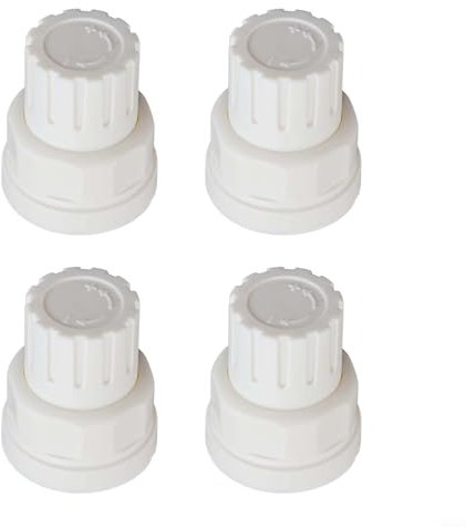 Radiator Valve Cap, Radiator Valve Cap Replacement Swivel White Plastic Radiator Cap, M30x1.5 Threaded Handwheel Switch Accessories For Floor Heating Radiator(Short)