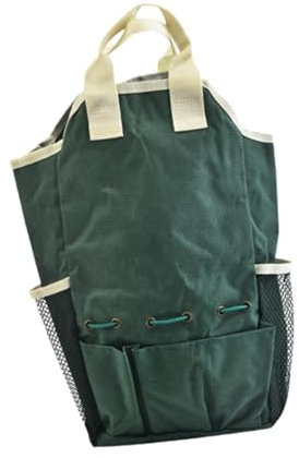 JISADER Garden Tool Bag Gardening Bag Garden Tool Holder Heavy Duty Reusable Garden Tote Bag, Green