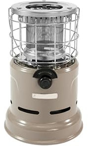 Smoke-Free Portable Kerosene Stove, Camping Heater,Camping Stove Heater,Paraffin Heaters for Home Indoor Stove - 360° Surround Heating Kerosene Stove/Smoke Gray Brown/Single NACE